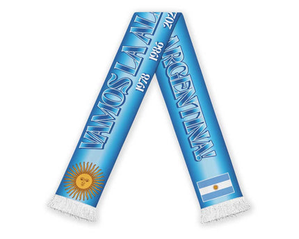 Argentina 2026 Football Soccer Scarf Vamos La Albiceleste