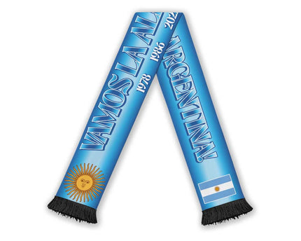 Argentina 2026 Football Soccer Scarf Vamos La Albiceleste