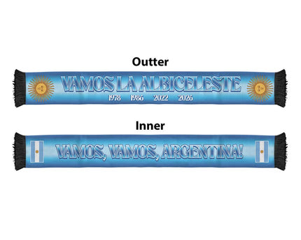Argentina 2026 Football Soccer Scarf Vamos La Albiceleste