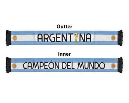 Argentina Campeon Mundial Soccer Scarf Vamos La Albiceleste