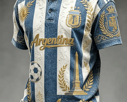 Argentina FIFA World Cup 2026 Polo Shirt Argentine National Team Merch Soccer Fan Present - TradiViet