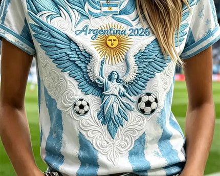 Argentina FIFA World Cup 2026 T-Shirt Women's Argentine National Team Merch Gifts For Soccer Fans