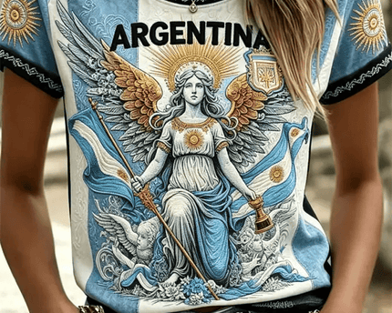 Argentina FIFA World Cup 2026 T-Shirt Women's Argentine National Team Merch Soccer Fan Gifts