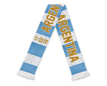 Argentina Hattrick WC26 Soccer Scarf Triple Strike Football Albiceleste Fan