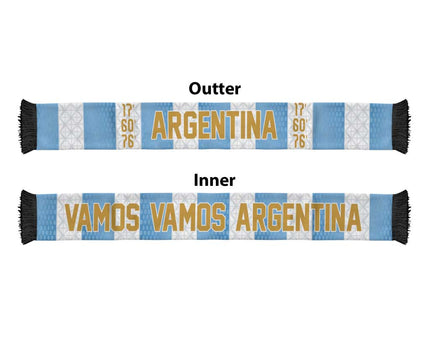 Argentina Hattrick WC26 Soccer Scarf Triple Strike Football Albiceleste Fan