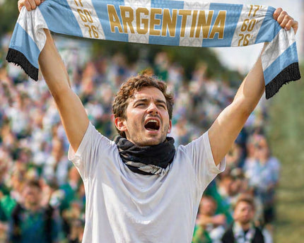 Argentina Hattrick WC26 Soccer Scarf Triple Strike Football Albiceleste Fan