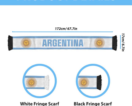 Argentina World Football 2026 Soccer Scarf National Pride Never Stops
