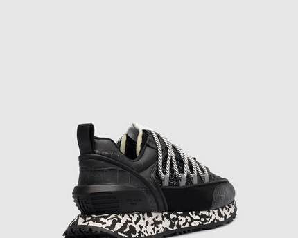 Men's Balmain Black Beaded Racer Combo Sneakers
