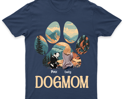 Dog Mom Personalized Custom T-Shirt Gift For Dog Lovers