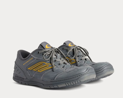 Men' Balenciaga Hamptons Worn-out Trainers Grey Yellow Low Sneaker