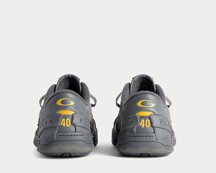 Men' Balenciaga Hamptons Worn-out Trainers Grey Yellow Low Sneaker