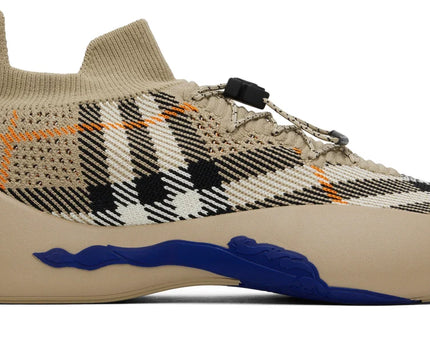 Men’s Burberry burbery Neptune Check Knit Sand Ip Check Sneakers