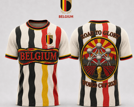 Belgium FIFA World Cup 2026 Merch Belgium WC26 Road To Glory 2026 T-Shirt Soccer Lover Gifts