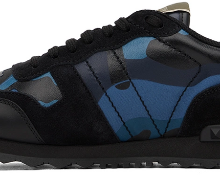 Men's Valentino Camo Rock Runners Blue Sneakers