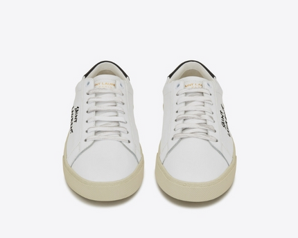 Men's Saint Laurent Court Classic SL06 White Black Sneakers
