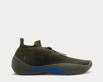 Men’s Burberry burbery Neptune Check Knit Green Sneaker