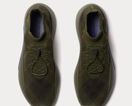 Men’s Burberry burbery Neptune Check Knit Green Sneaker
