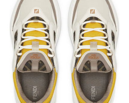 Men's FENDI Sneaker Fendi Force White Brown Yellow Sneakers