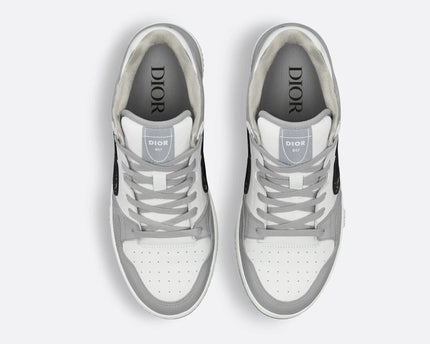 Men's Dior B57 Low-Top Gray And White Sneakers