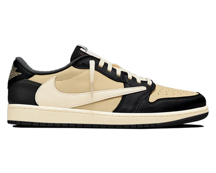 Men's Travis Scott x Air Jordan 1 Retro Low  ‘Beige and Black' Shoes