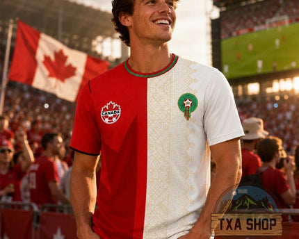 Canada Morocco FIFA World Cup 2026 Fusion T-Shirt