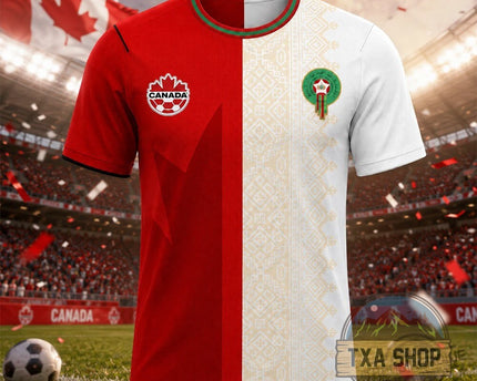 Canada Morocco FIFA World Cup 2026 Fusion T-Shirt