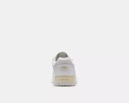 Men's COACH SoHo Leather Lace-Up Casual Optic White Sneakers