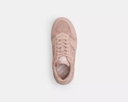 Men's COACH SoHo Leather Lace-Up Casual Carnation Sneakers