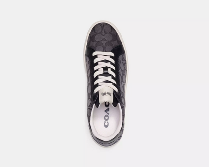 Men's Coach Clip Low-Top Skateboard Black Sneakers