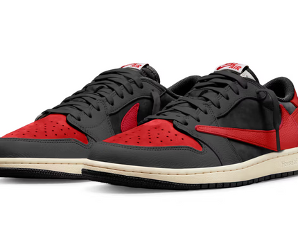 Men's Travis Scott x Air Jordan 1 Retro Low  ‘Bred' Shoes
