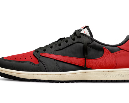 Men's Travis Scott x Air Jordan 1 Retro Low  ‘Bred' Shoes