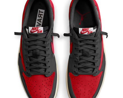 Men's Travis Scott x Air Jordan 1 Retro Low  ‘Bred' Shoes