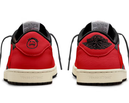 Men's Travis Scott x Air Jordan 1 Retro Low  ‘Bred' Shoes