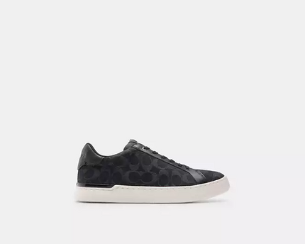 Men's Coach Clip Low-Top Skateboard Black Denim Sneakers