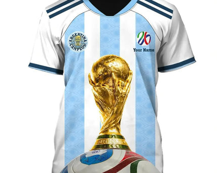 Custom Argentina 2026 FIFA World Cup T-Shirt Argentina 2026 World Cup T-Shirt Unique Fan Gift