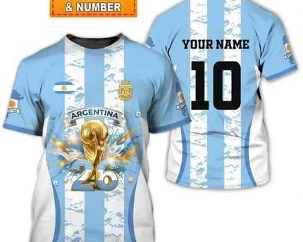 Custom Argentina 2026 FIFA World Cup T-Shirt Argentina Group World Cup T-Shirt Unique Gift