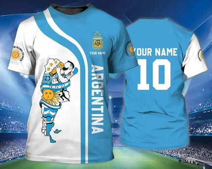 Custom Argentina 2026 FIFA World Cup T-Shirt Argentina World Cup 2026 Outfit Football Merch