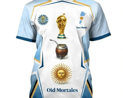 Custom Argentina FIFA World Cup 2026 T-Shirt Argentina Oid Mortales Shirt Football Fan Gift