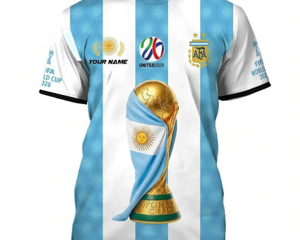 Custom Argentina FIFA World Cup 2026 T-Shirt Argentina World Cup Team Shirt Fan Gear
