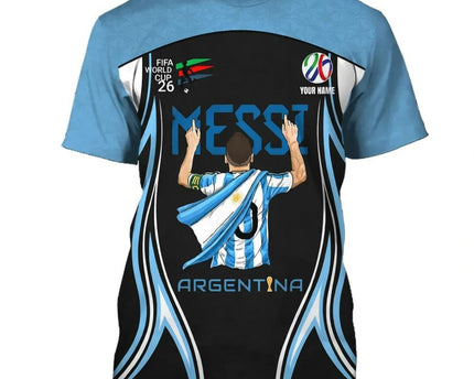 Custom Argentina FIFA World Cup 2026 T-Shirt Messi Argentina FIFA World Cup Shirt M10 Fan Gear