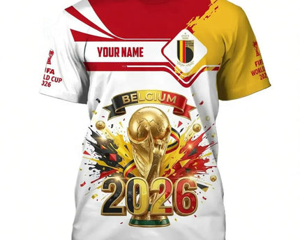 Custom Belgium FIFA World Cup 2026 T-Shirt Belgium World Cup Squad 2026 Shirt Soccer Merch