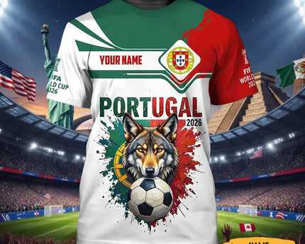Custom Portugal 2026 FIFA World Cup T-Shirt Portugal World Cup Games Apparel Fan Merch