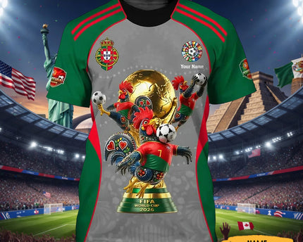Custom Portugal FIFA World Cup 2026 T-Shirt Portugal National Football Team Apparel Fan Gift