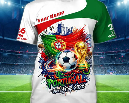 Custom Portugal FIFA World Cup 2026 T-Shirt Portugal World Cup Games Shirt Gift For Fan