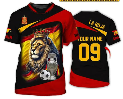 Custom Spain FIFA World Cup 2026 T-Shirt Spain National Team Clothing Gift Idea For Soccer Fan