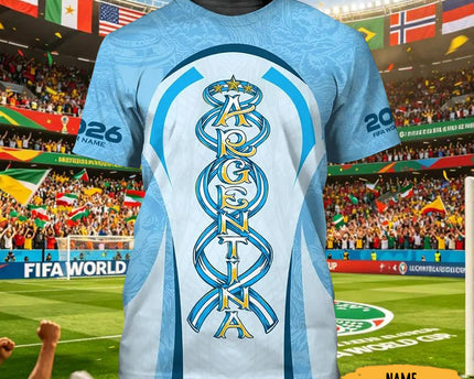 Customized Argentina 2026 FIFA World Cup T-Shirt Argentina FIFA World Cup 2026 Apparel