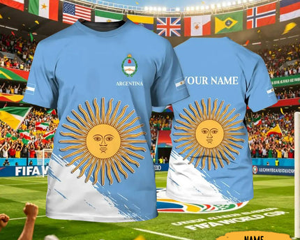 Customized Argentina 2026 FIFA World Cup T-Shirt Argentina World Cup 2026 Apparel Unique Gift