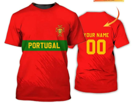 Customized Portugal FIFA World Cup 2026 T-Shirt Portugal Soccer Shirt Gift For Soccer Lover