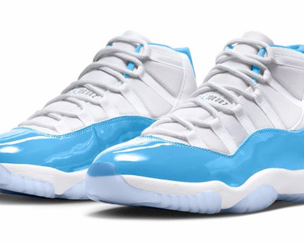 Men's Nike Air Jordan 11 White Blue Shoes