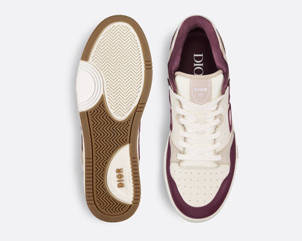 Men's Dior B57 Low-Top Burgundy Cream Sneakers